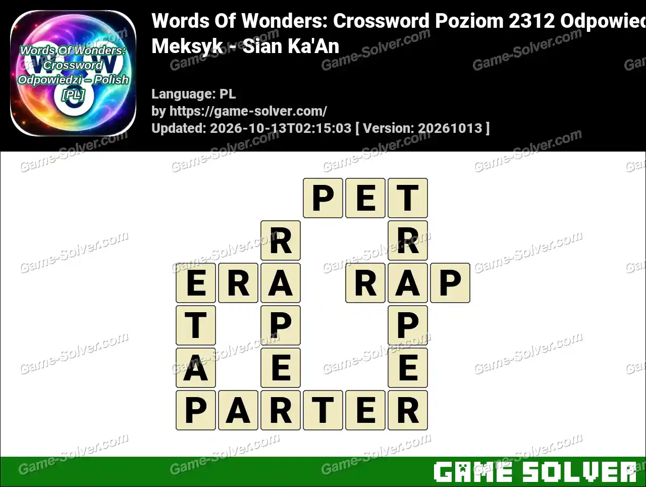 Words Of Wonders: Crossword Poziom 2312 Odpowiedzi – Meksyk – Sian Ka’An
